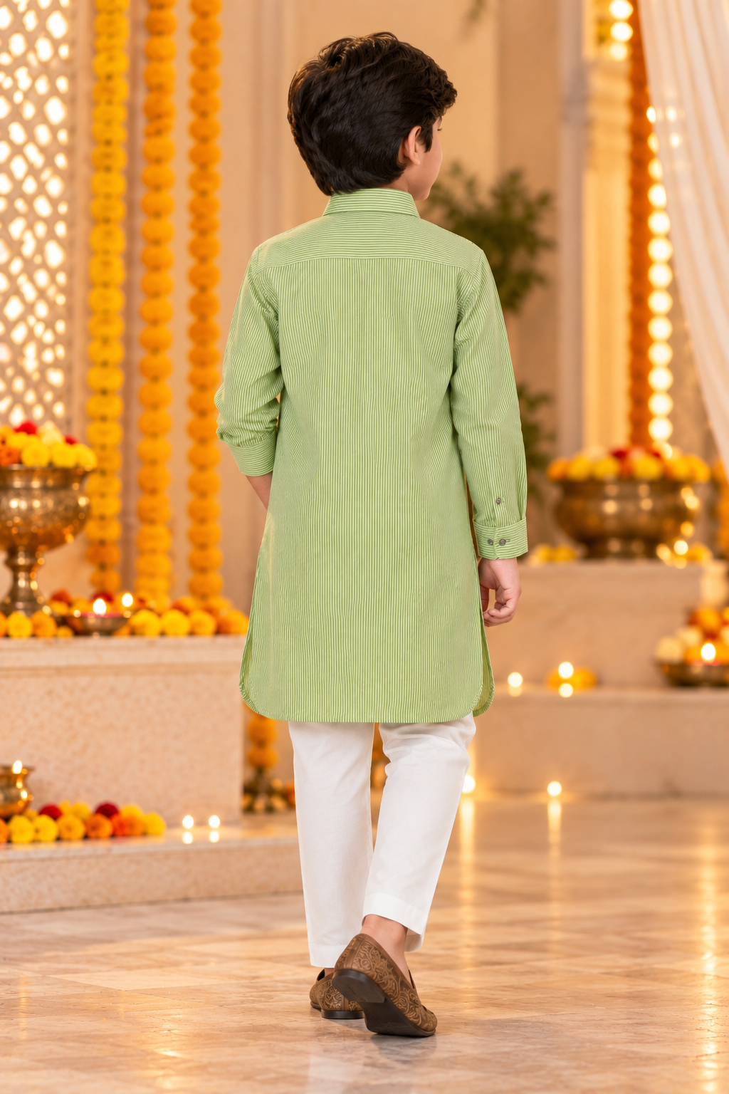 Mint Green Kids Boys Kurta