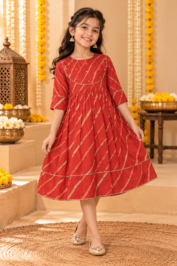 Deep Red Frock