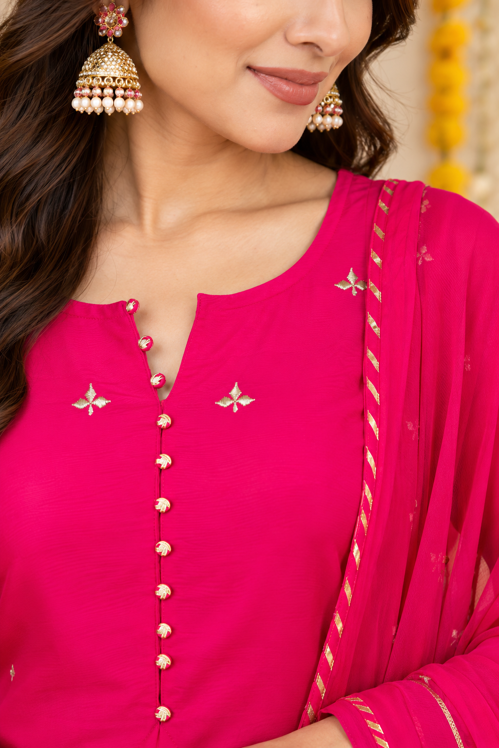 Pink kurta Dupatta