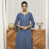 Indigo Cotton Block Printed Kurta For Women's