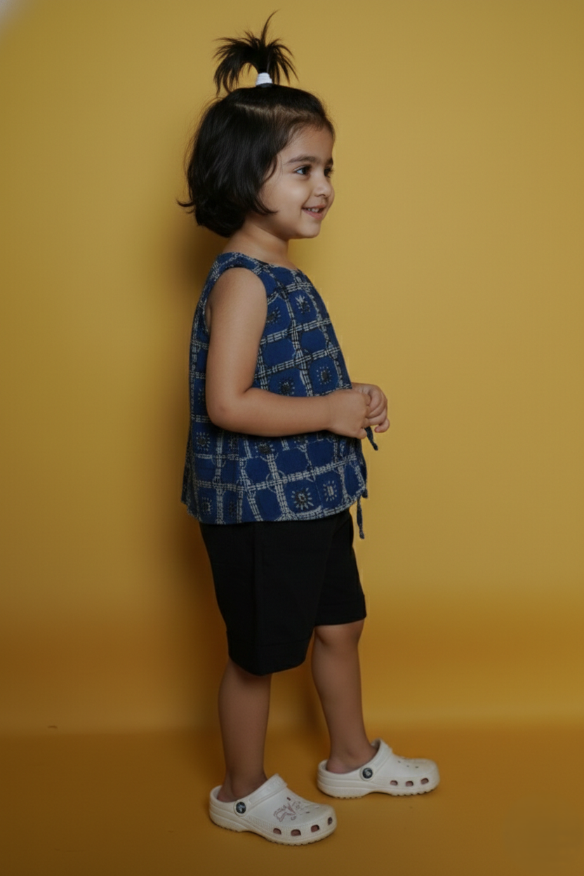 Indigo Blue Top And Shorts