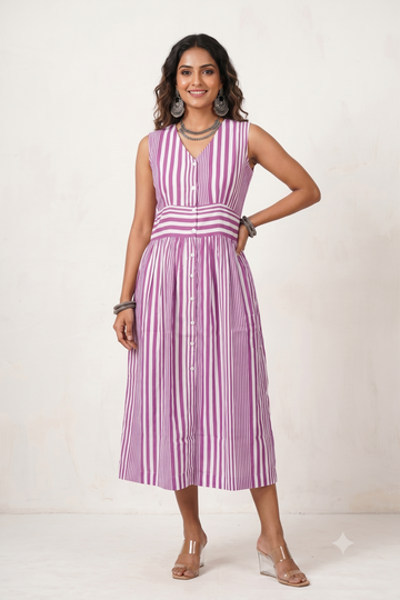 Purple A Line Dress