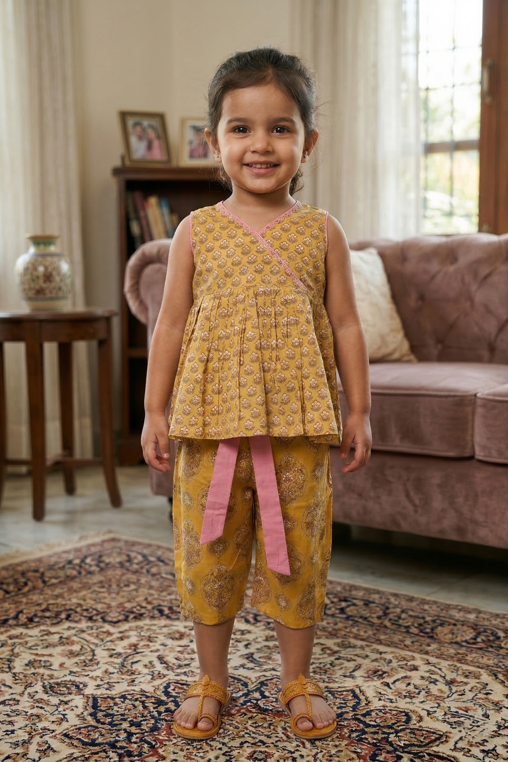 Mustard Yellow Top And Capri