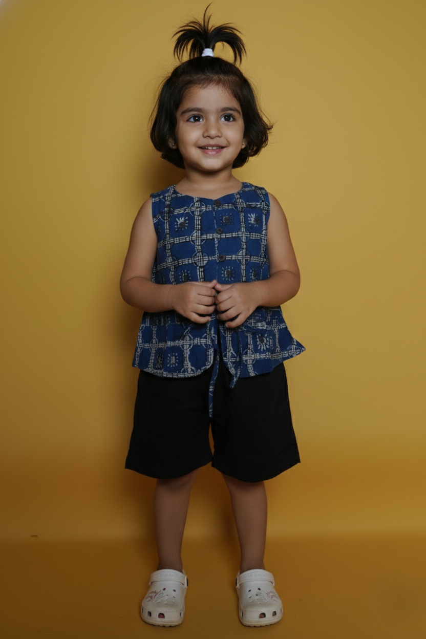 Indigo Blue Top And Shorts