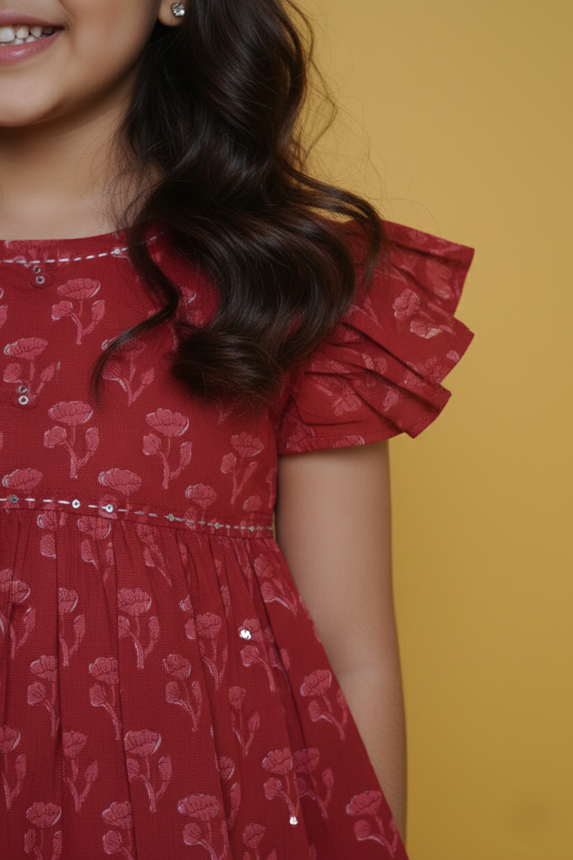 Deep Red Top And Capri