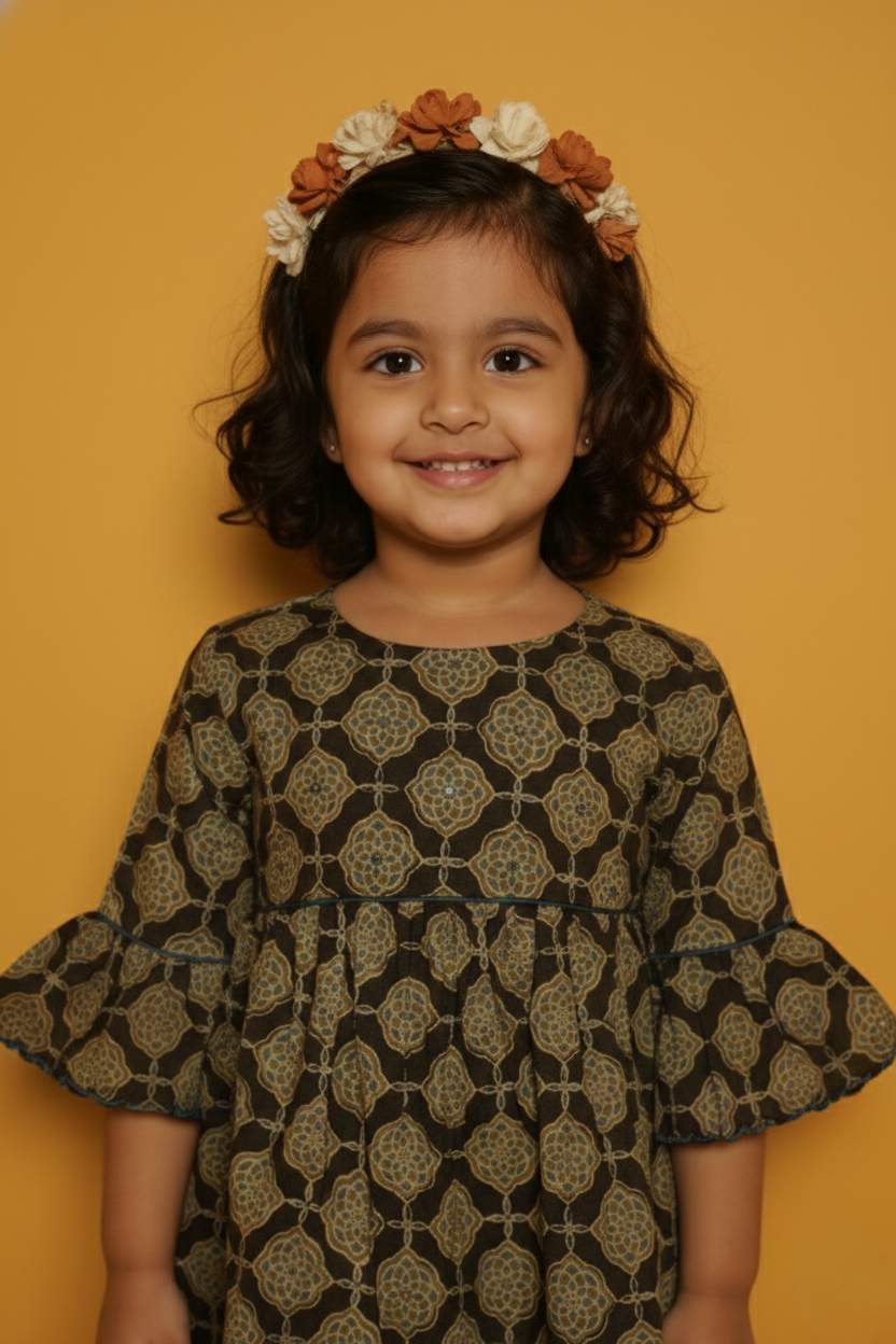 Coffee Brown Flared Frock