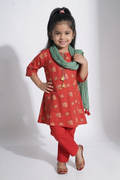 Red Kurta Pant Dupatta Set