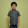 Deep Blue Cotton Boy's Shirt
