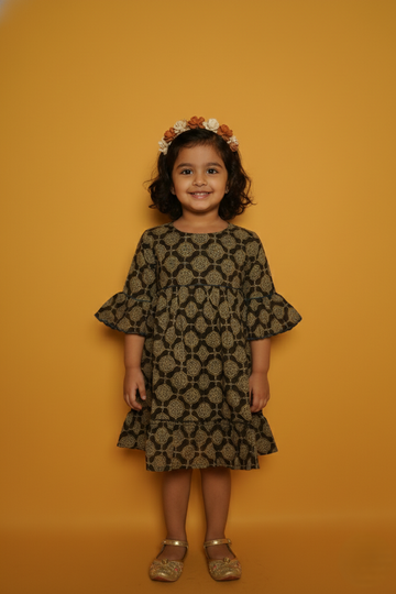 Coffee Brown Flared Frock