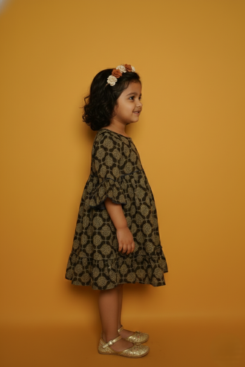 Coffee Brown Flared Frock