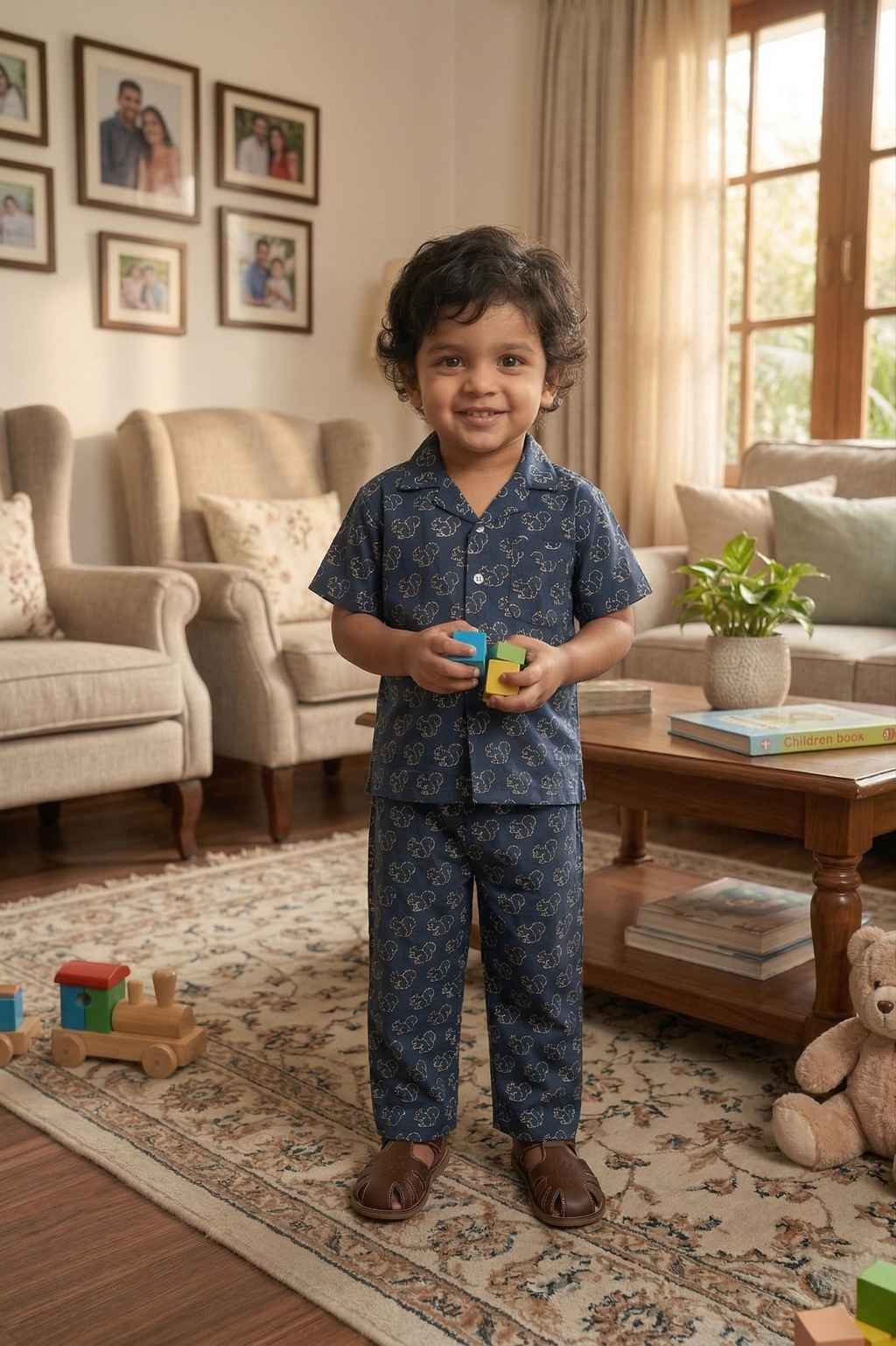 Deep Navy Blue Lounge Wear