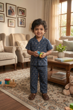 Deep Navy Blue Lounge Wear