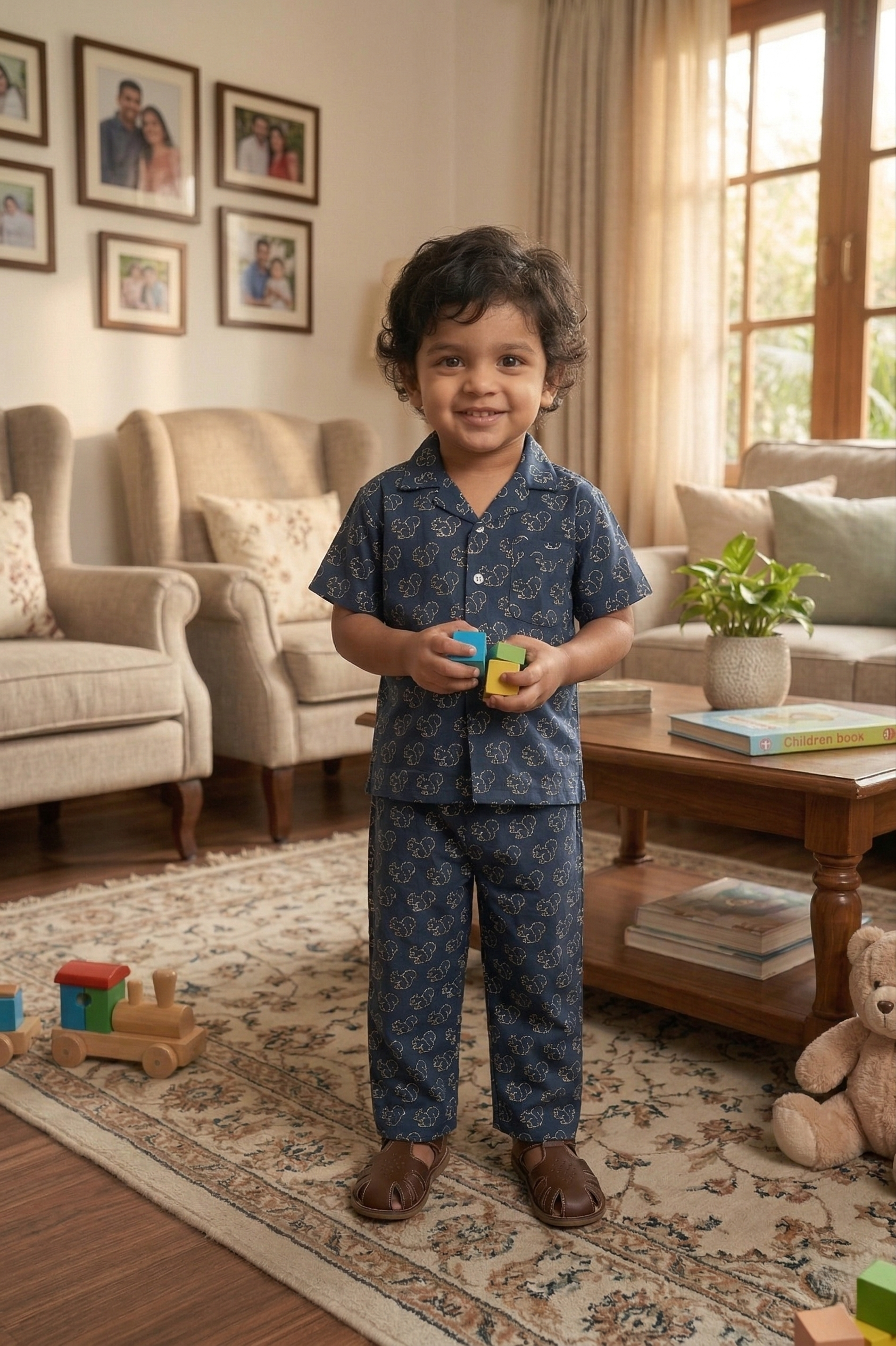 Deep Navy Blue Lounge Wear