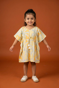 Mustard With Sage Green Kaftan