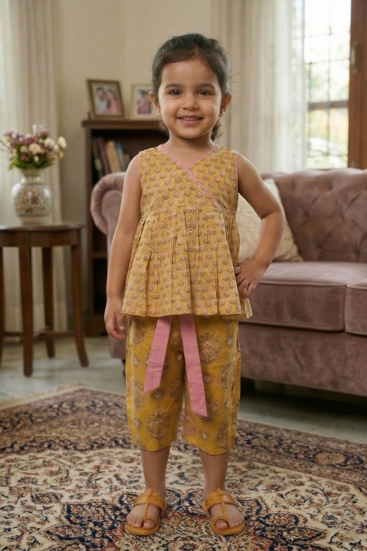 Mustard Yellow Top And Capri