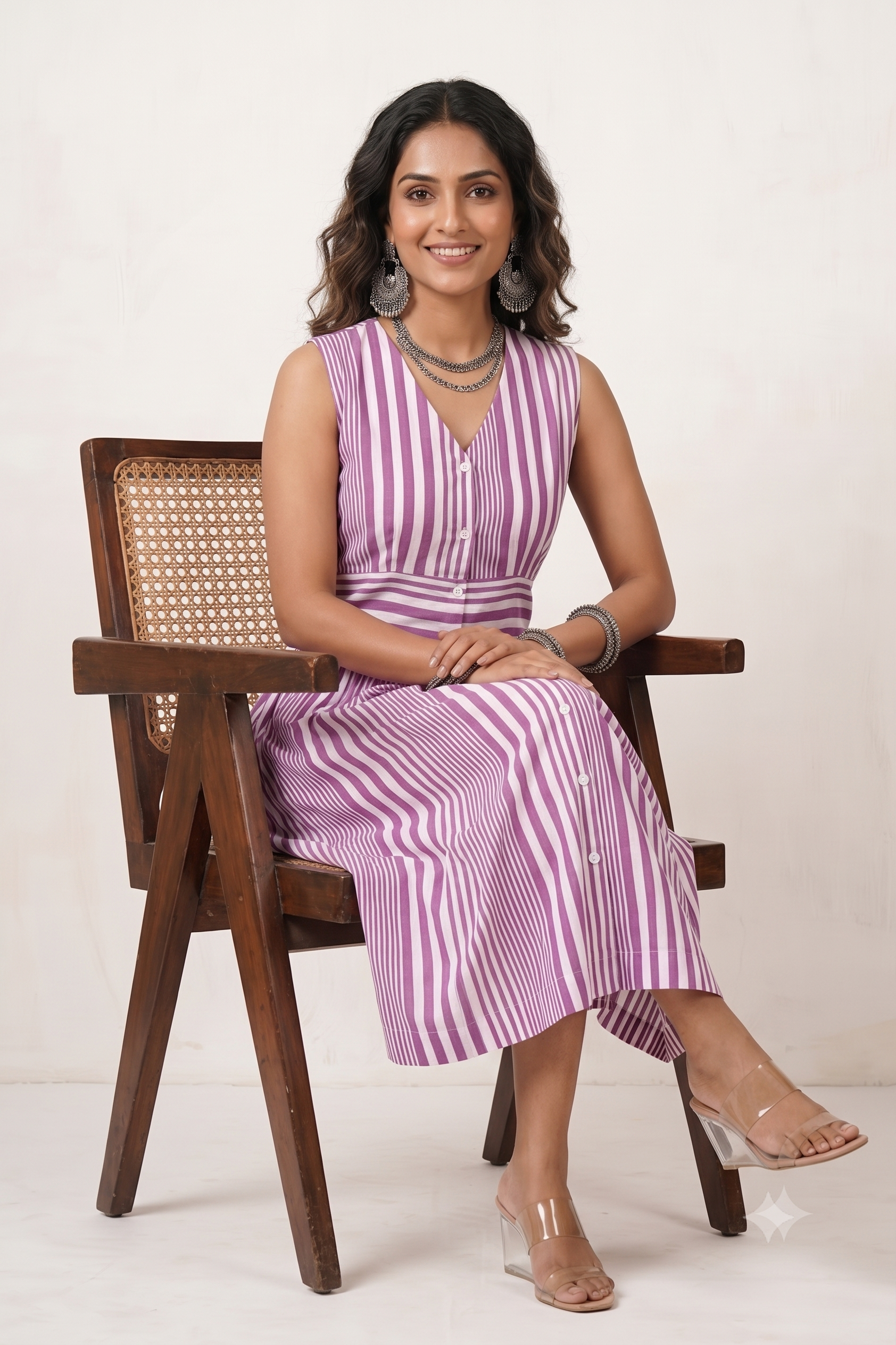 Purple A Line Dress
