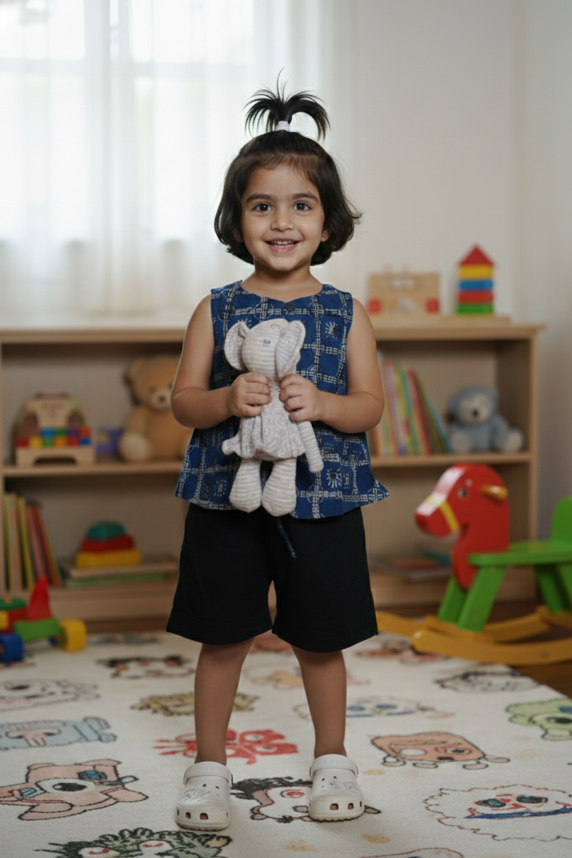 Indigo Blue Top And Shorts