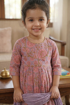 Lavender Kurta Pant Dupatta Set
