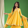 Mango yellow Cotton Complete Suit Set