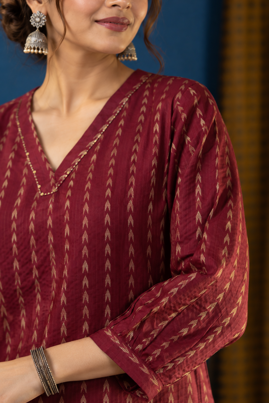 Maroon Short Kurta
