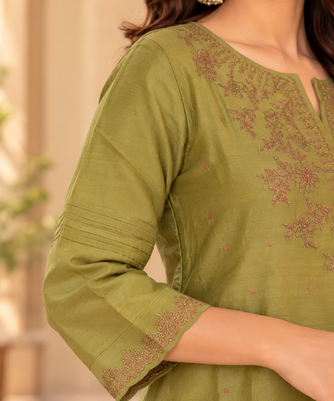 Green kurta Dupatta