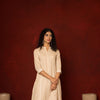 Beige South Cotton Kurta Pant Set For Women's