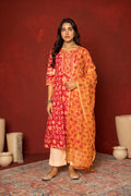 Falsa Cotton Handblock Printed Kurta Dupatta Set (Pant Not Included)