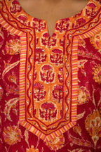 Falsa Cotton Handblock Printed Kurta Dupatta Set (Pant Not Included)
