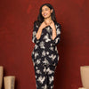 Black Cotton Co-Ord Set For Women's