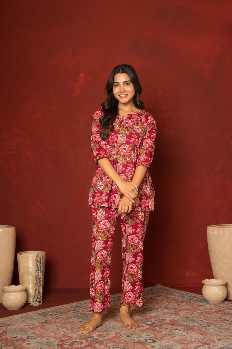 Falsa Cotton Printed Lounge Wear For Women's