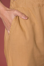 Camel Cotton Palazzo For Women's