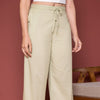 Pista Green Cotton Palazzo For Women