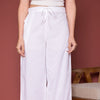 White Cotton Printed Palazzo For Women's