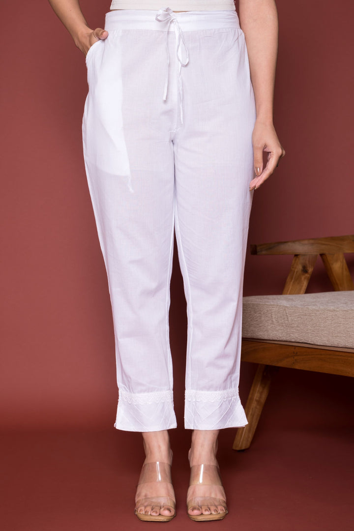 Cotton Printex Pant White