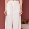 Off White Cotton Gota Palazzo For Women's
