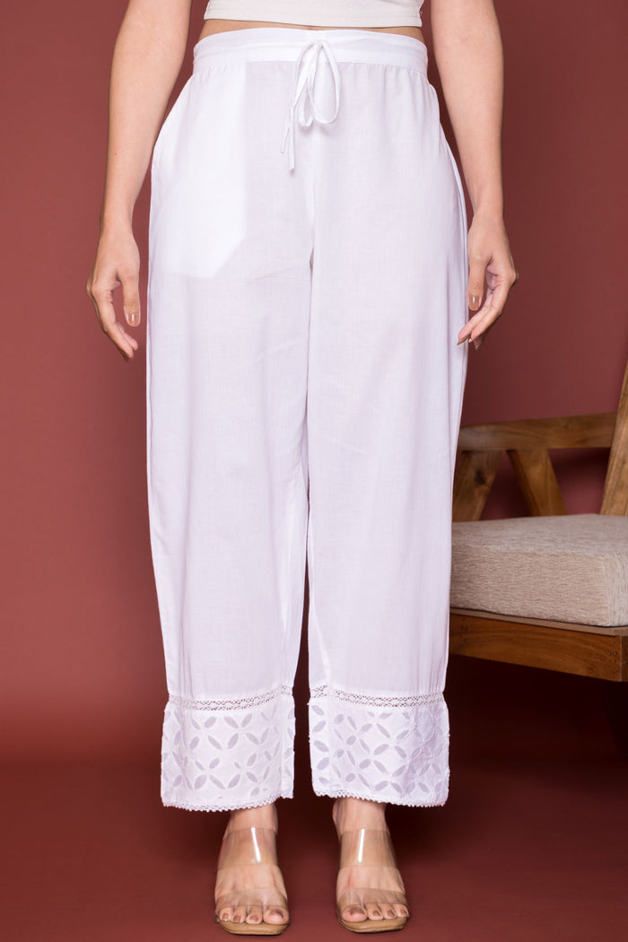 Applique Cotton Pants For Women's
