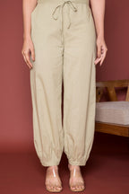 Pista Green Cotton Dhoti For Women's