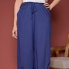 Ink Blue Cotton Dhoti For Women's