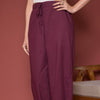 Wine Cotton Dhoti For Women's