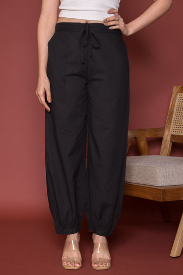 Black Cotton Flax Dhoti