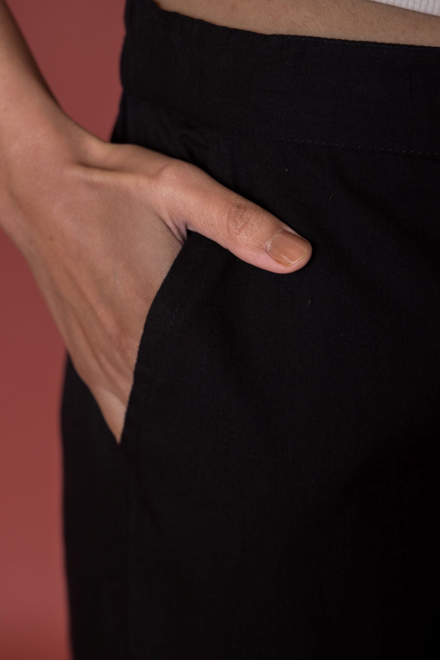 Black Cotton Flex Dhoti