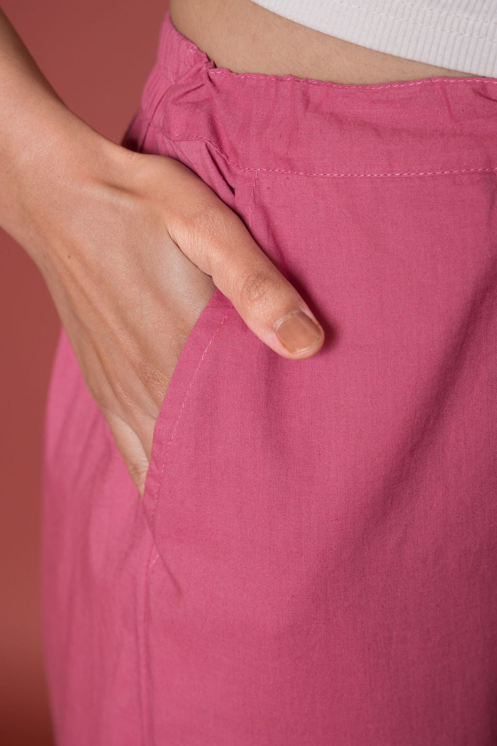 Light Pink Cotton Dhoti For Women's