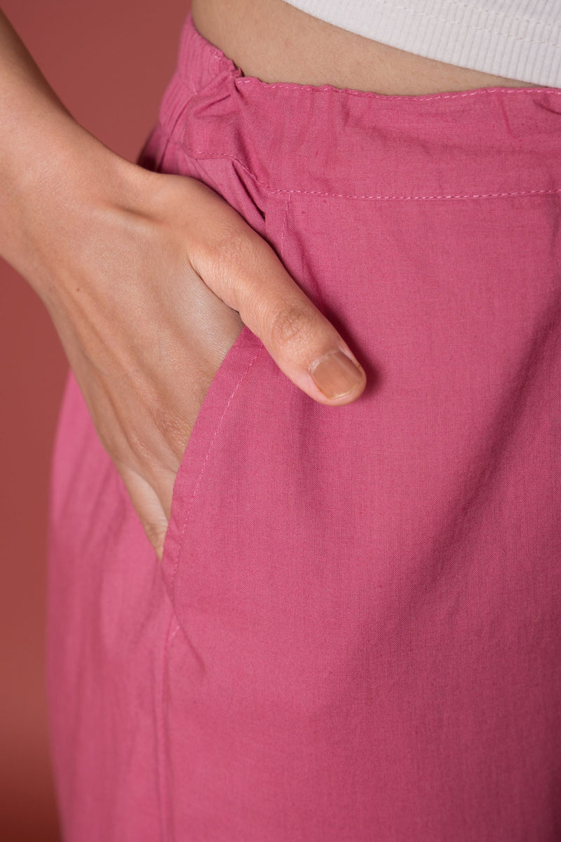 Light Pink Cotton Dhoti For Women's