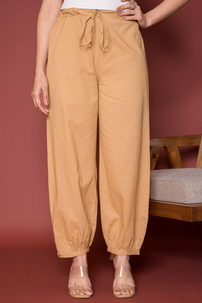 Beige Cotton Flex Dhoti