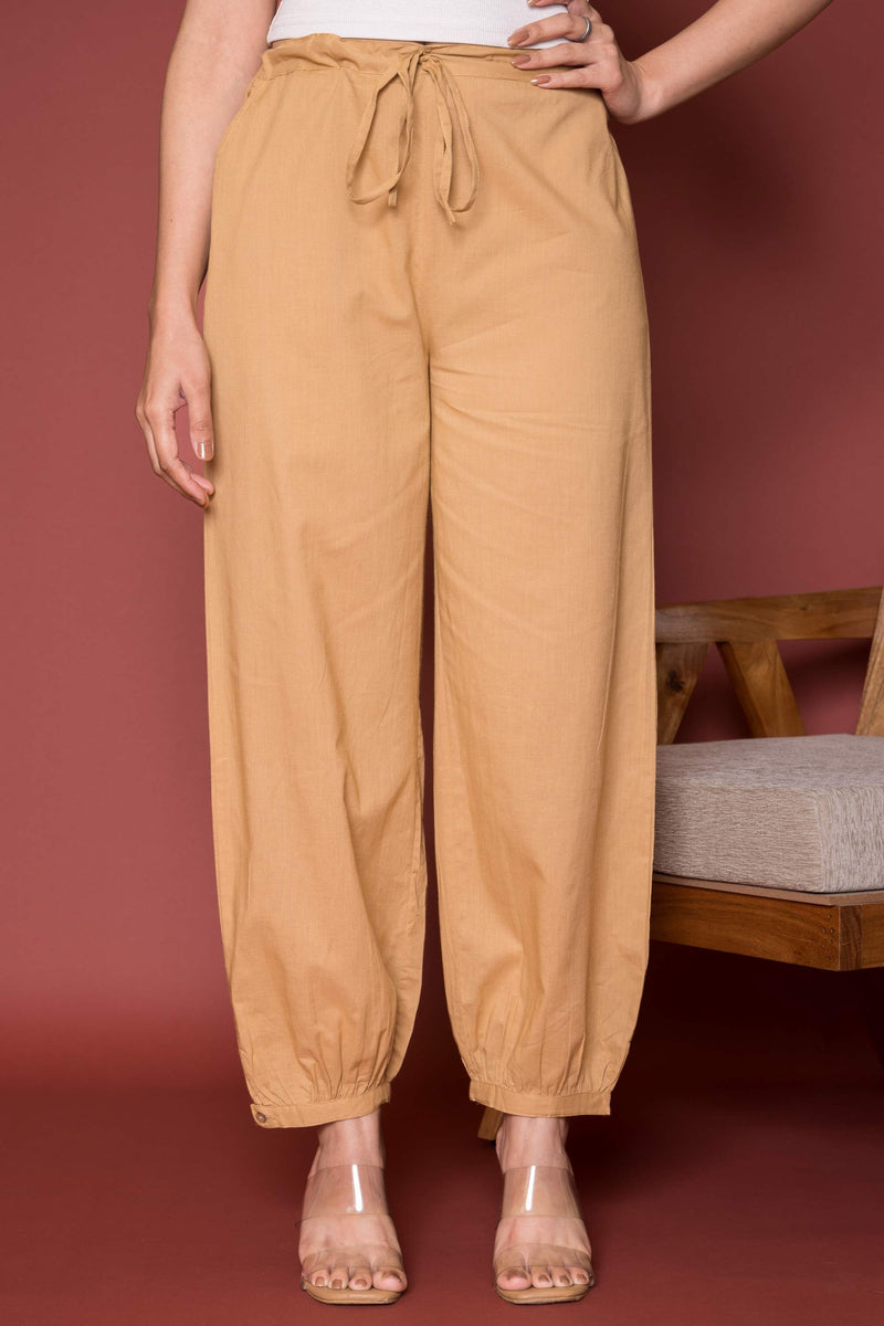 Beige Cotton Flex Dhoti