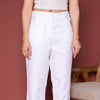White Linen Trousers For Women's