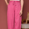 Pleated Cotton Salwar-Pure cotton-Rose Pink