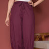 Pleated Cotton Salwar-Pure cotton Wine