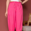 Pleated Cotton Salwar-Pure cotton-BubbleGum