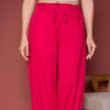 Pleated Cotton Salwar-Pure cotton- Magenta Pink